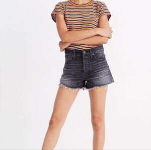 Madewell Relaxed Denim Shorts Black Wash 28